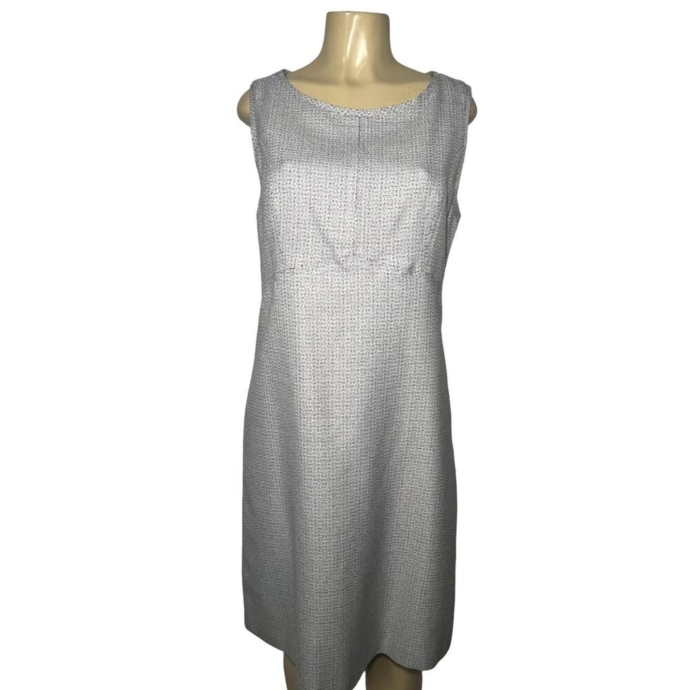 Pendleton Dress Womens Size 12 Gray Sleeveless Sheath Wool Blend Lined Made USA